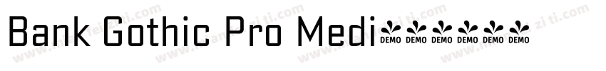 Bank Gothic Pro Medi字体转换